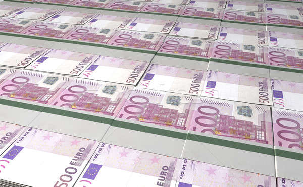 Euro Bill Bundles Laid Out Stock photo © albund