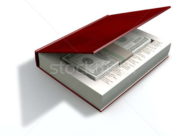 Concealed US Dollar Notes In A Book Front Stock photo © albund