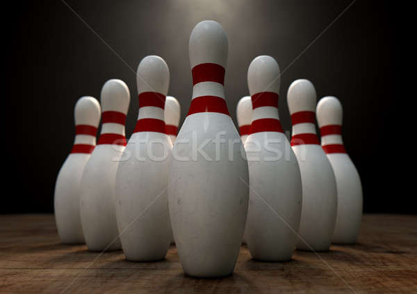 Ten Pin Bowling Pins Stock photo © albund