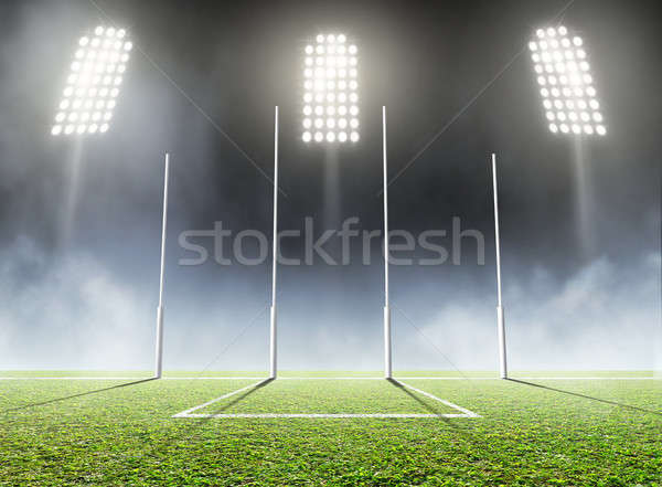 Sports Stadium And Goal Posts Stock photo © albund