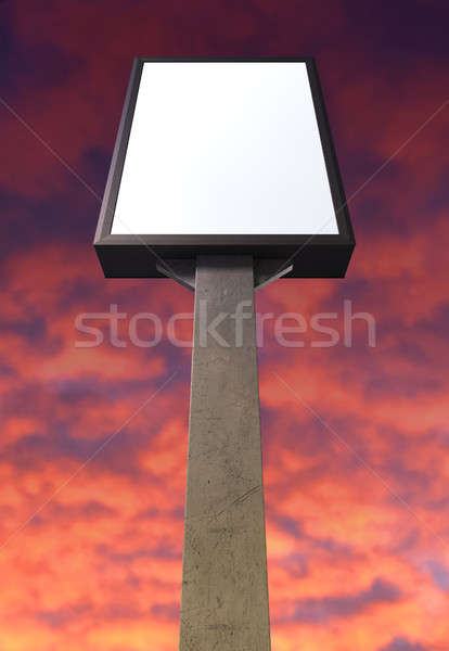 Light Box Vertical On Red Sky Stock photo © albund