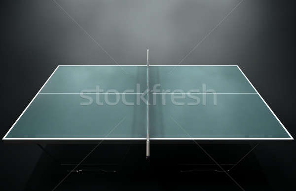 Tischtennis Tabelle 3d render isoliert dunkel Studio Stock foto © albund