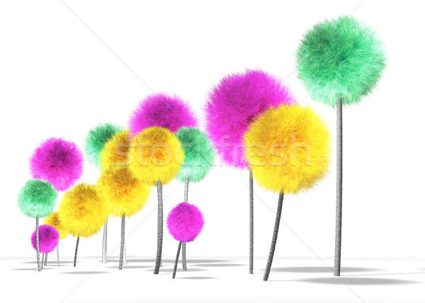 Fantasy Dandelion Trees Perspective Stock photo © albund