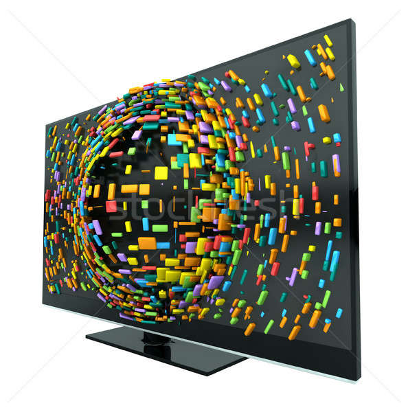 3D Television Concept Isolated Stock photo © albund