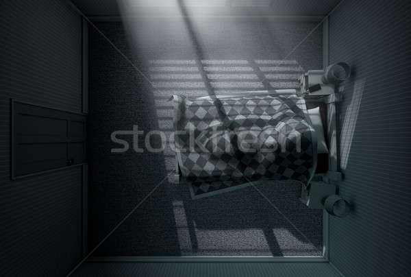 Foto stock: Luz · de · la · luna · sueno · 3d · persona · dormir · cama