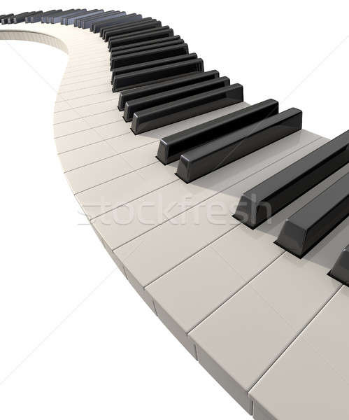 Curvy Piano Keys Stock photo © albund