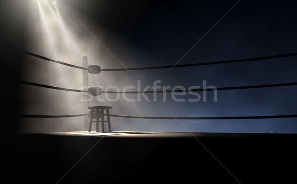 Vintage Boxing Corner And Stool Stock photo © albund
