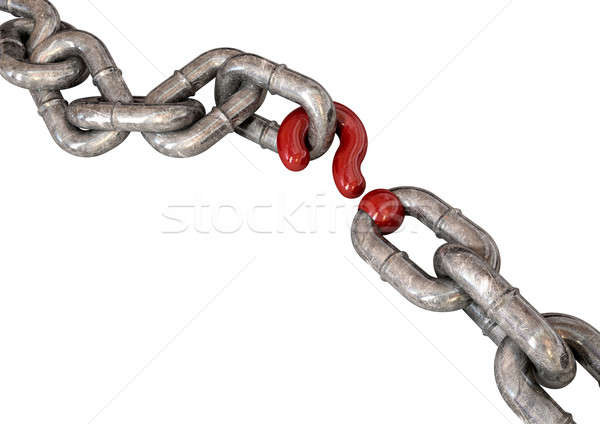 Stock photo: Chain Missing Link Question