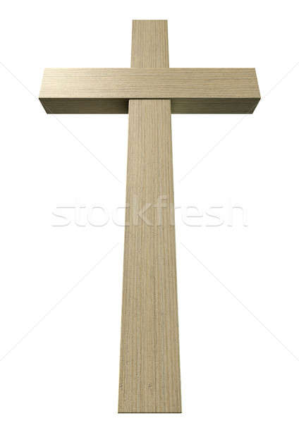 Crucifix izolat trece Isus biserică Imagine de stoc © albund