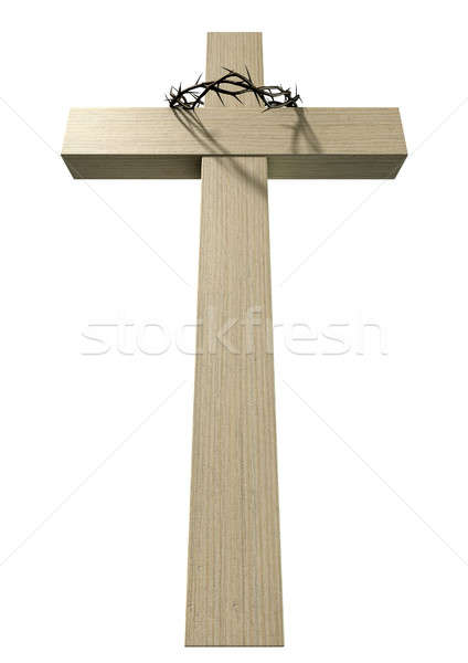 Crucifix With A Crown Of Thorns Stock photo © albund