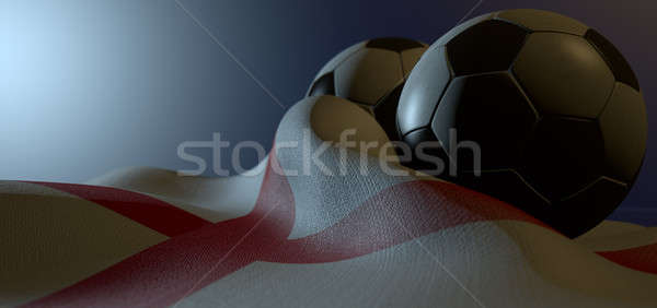 England Flag And Soccer Ball Stock photo © albund