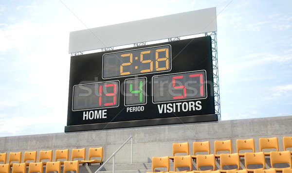 Sport stadion scorebord scherm boven dag Stockfoto © albund