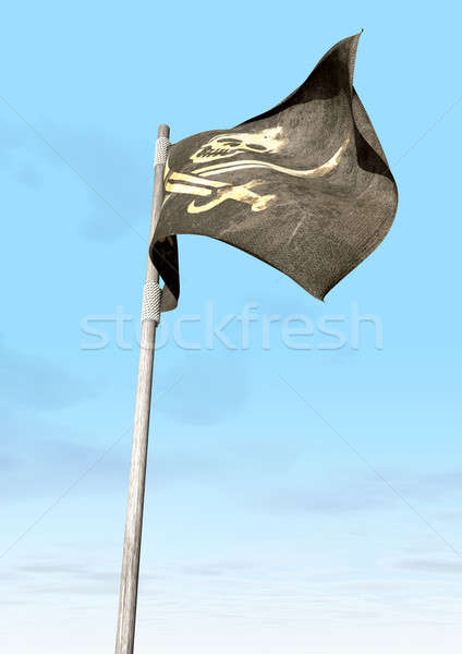 Jolly Roger Pirate Flag Far Stock photo © albund