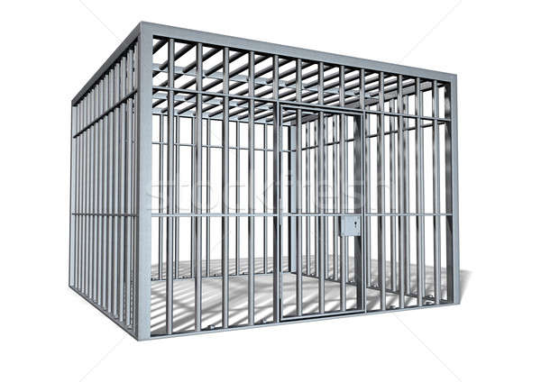 Jail Holding Cell Isolated Perspective Stock photo © albund