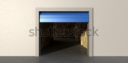 Storage Room Open With Boxes Stock photo © albund