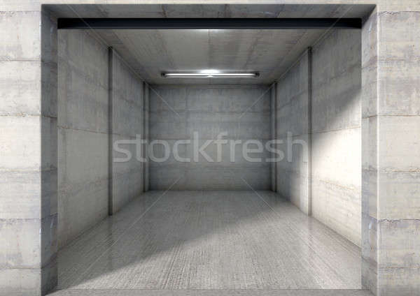 Empty Single Garage Stock photo © albund