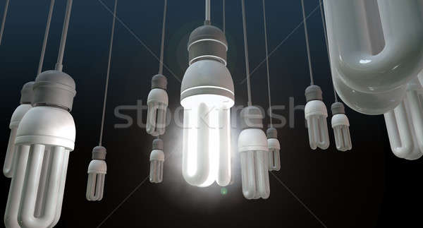 Leadership Hanging Lightbulb Stock photo © albund