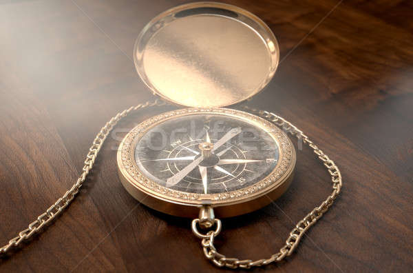 Ornate Pocket Compass Stock photo © albund
