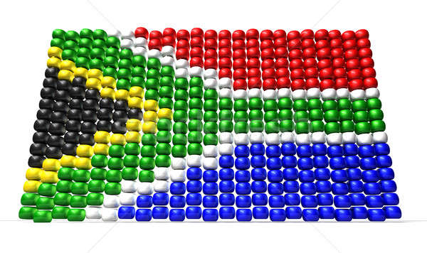 South African Zulu Bead Flag Stock photo © albund