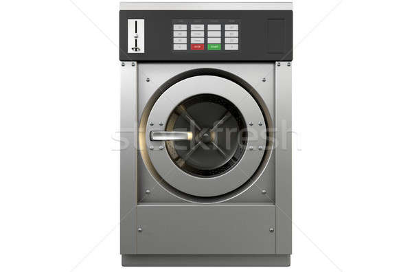 Industriali lavatrice rendering 3d isolato bianco studio Foto d'archivio © albund