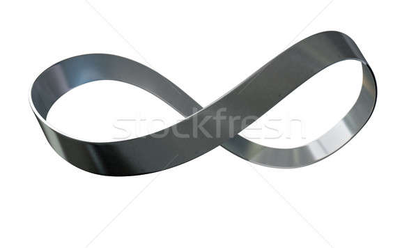 символ бесконечности металл лента 3D вверх Сток-фото © albund