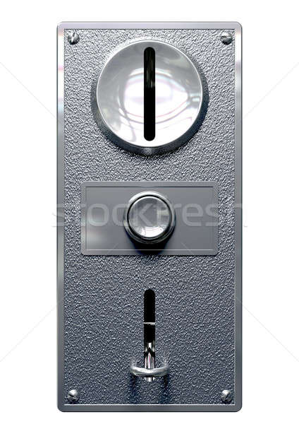 Vintage Coin Slot Machine Panel With Button Front Stock photo © albund