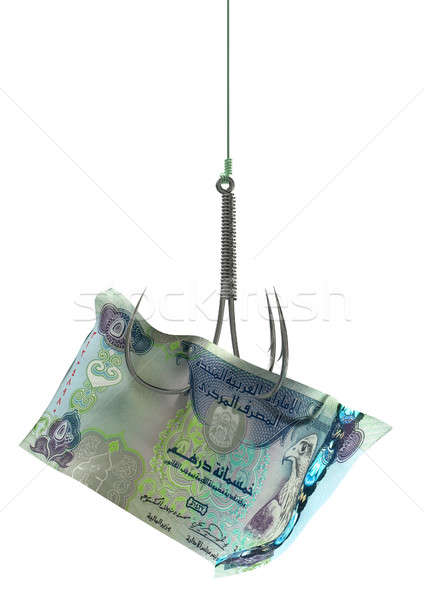 Dirham Banknote Baited Hook Stock photo © albund