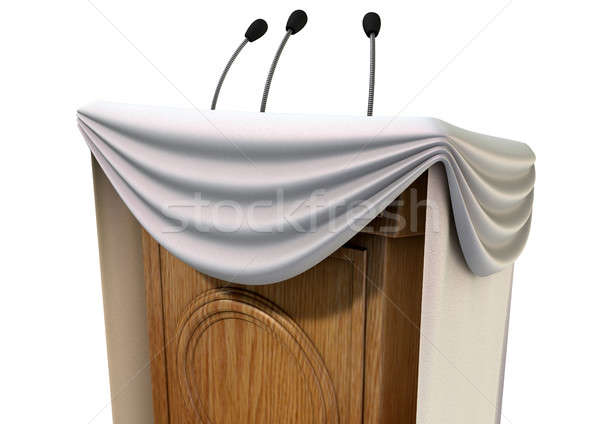 Press Conference Podium With Draping Stock photo © albund