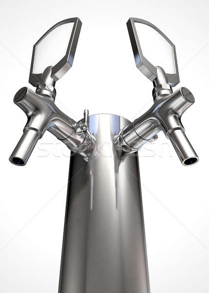 Beer Tap Dual Isolated Stock photo © albund