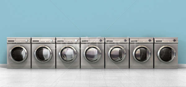 Washing Machine Empty Row Stock photo © albund