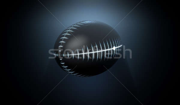 未来的な ネオン スポーツ ボール 黒 ストックフォト © albund