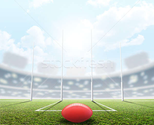 Spor stadyum gol kurallar futbol Stok fotoğraf © albund