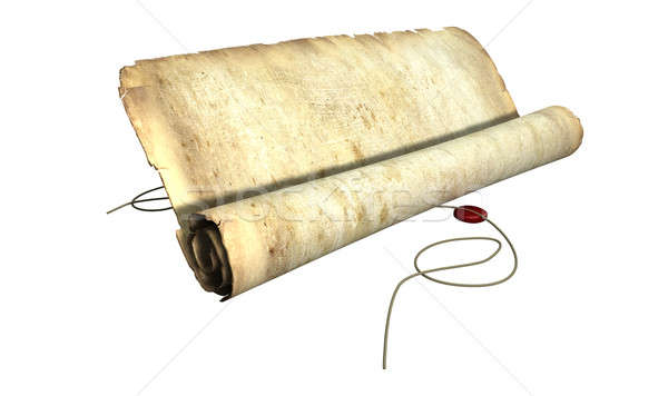 Old Scroll Unrolling With String Stock photo © albund