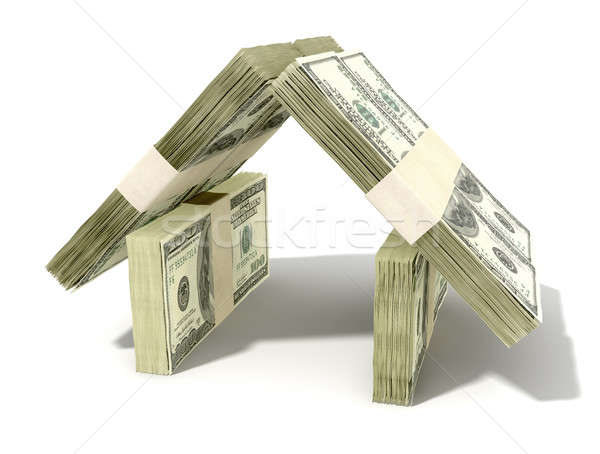 Dollar Notes House Perspective Stock photo © albund