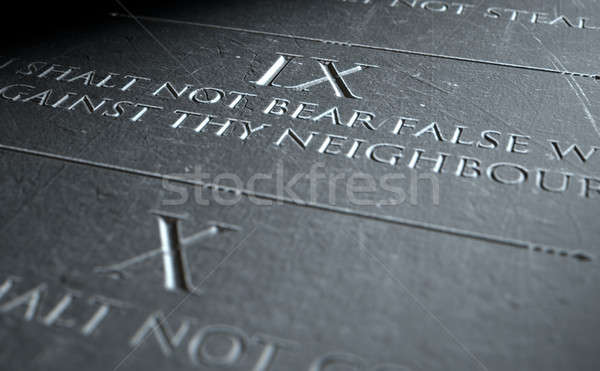 The Ninth Commandment Stock photo © albund