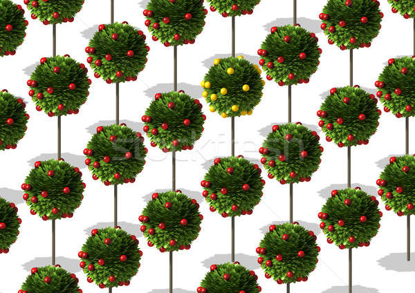 Gestileerde appelboomgaard cartoon type Stockfoto © albund