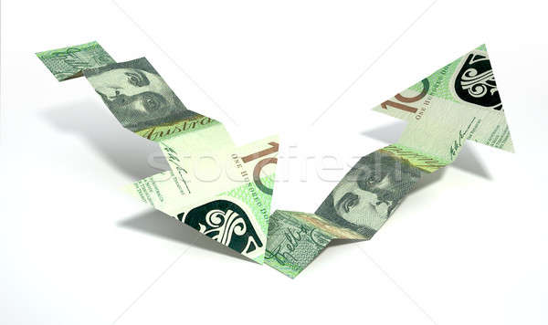 Australian Dollar Bank Note Recovery Trend Arrows Stock photo © albund