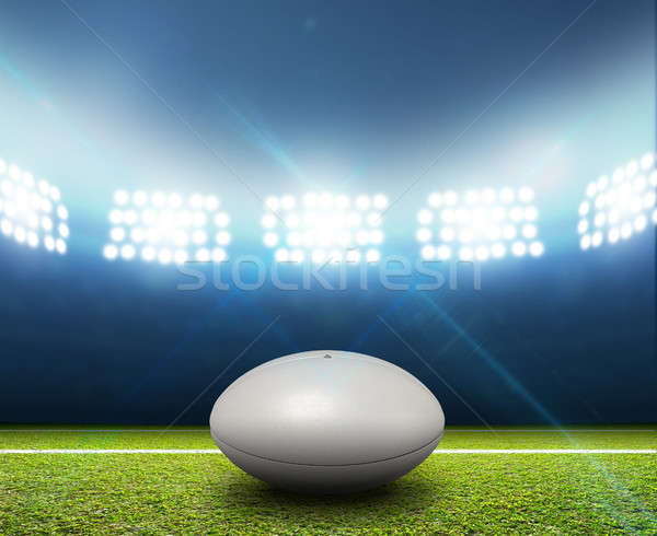 Rugby Stadium And Ball Stock photo © albund