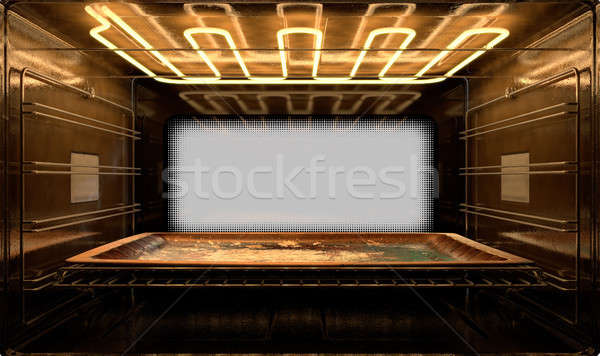 Inside The oven Stock photo © albund
