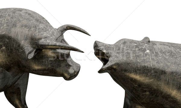 Bull And Bear Close Up Stock photo © albund