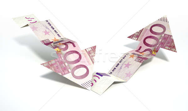 Euro Bank Note Recovery Trend Arrows Stock photo © albund