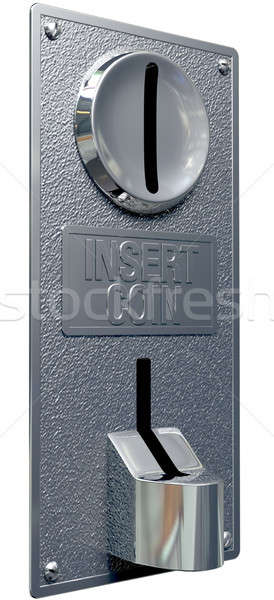 Vintage Coin Slot Machine Panel Perspective Stock photo © albund