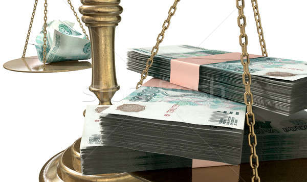 Stock photo: Inequality Scales Of Justice Income Gap Russia 