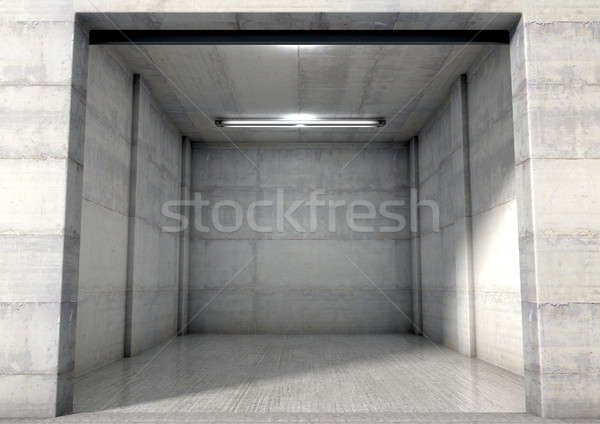 Empty Single Garage Stock photo © albund