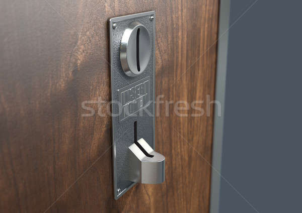 Stock photo: Vintage Chrome Coin Receptacle