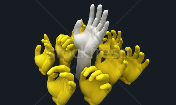 Hands Reaching Stock photo © albund