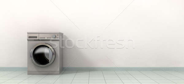 Washing MAching In An Empty Room Stock photo © albund