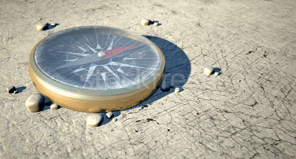 Compass In The Desert Stock photo © albund