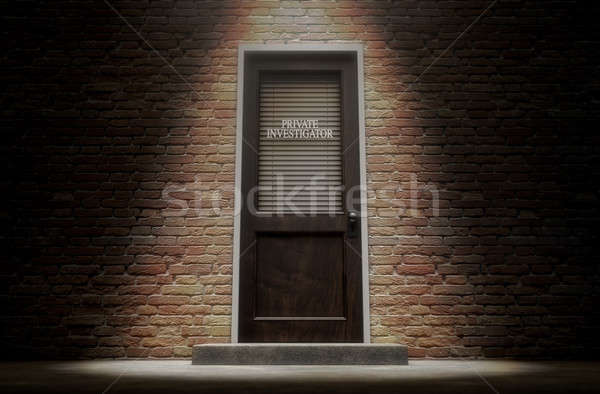 Private Eye Door Outside Stock photo © albund