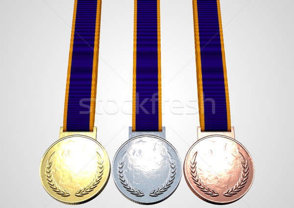 First Second And Third Medals Stock photo © albund